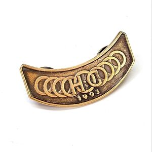 VINTAGE 1993 Harley Davidson Owners Group HOG Lapel Pin Badge Rocker HD